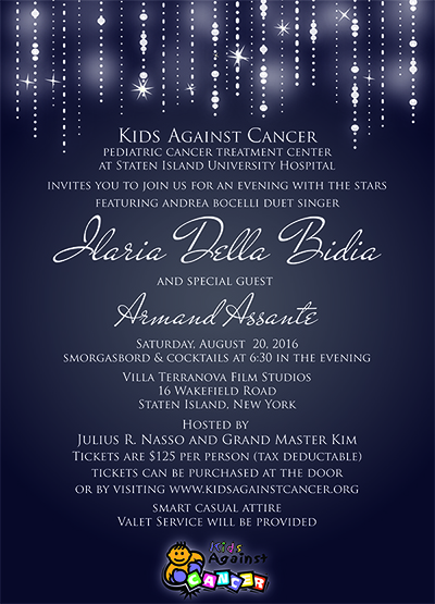 Click for Bigger Version. Evening with the Stars - Aug 20th at 6:30 PM - 16 Wakefield Road, SI NY